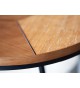 Table basse ronde moderne chêne naturel