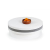 Table basse ronde plateaux articulés - Blanc et gris