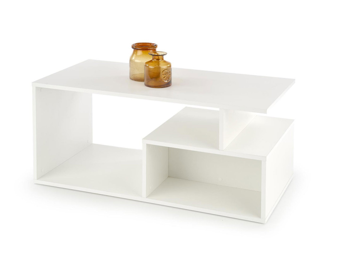 Table basse rectangulaire pas cher blanche