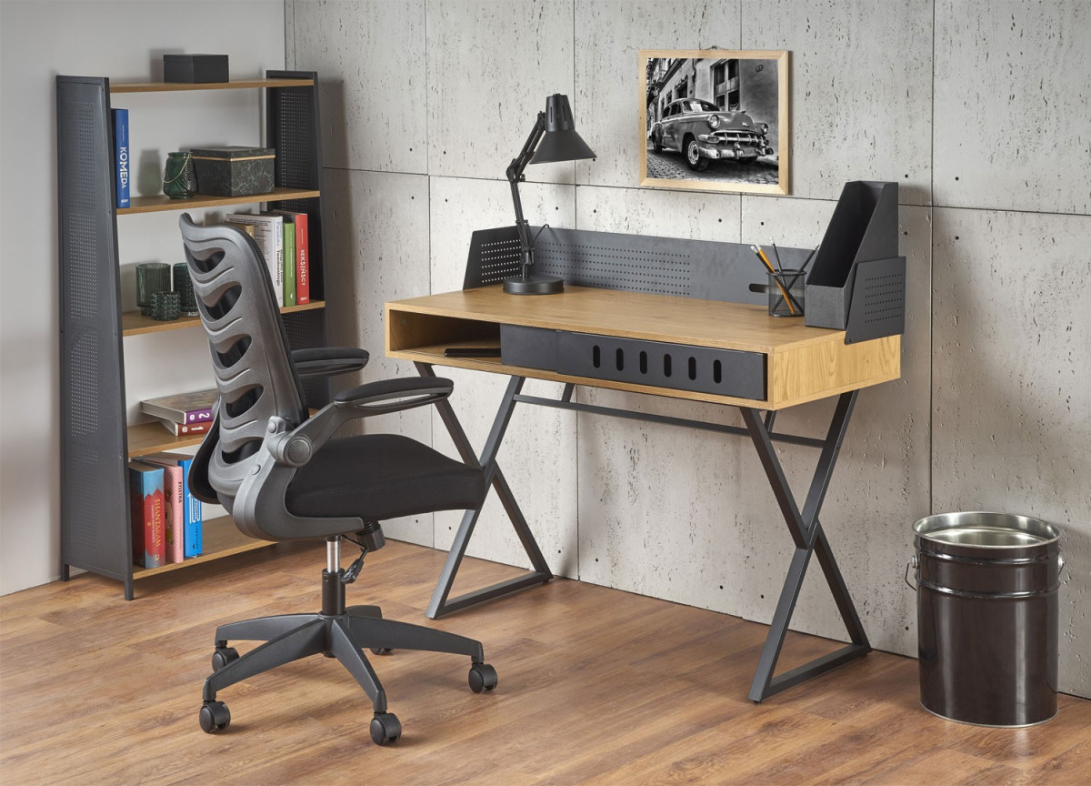 Petit bureau moderne style industriel avec rangement