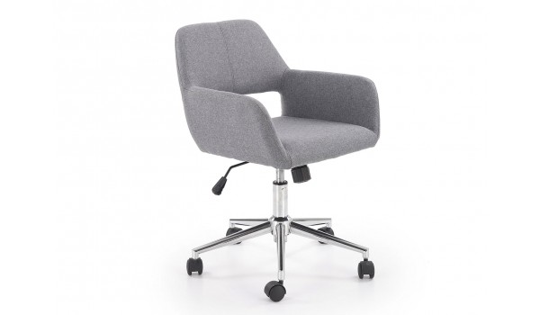 Chaise de bureau design en tissu gris