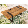 Table basse en bois de Manguier et métal