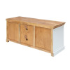 Meuble TV style shabby chic bois massif de Manguier et Blanc