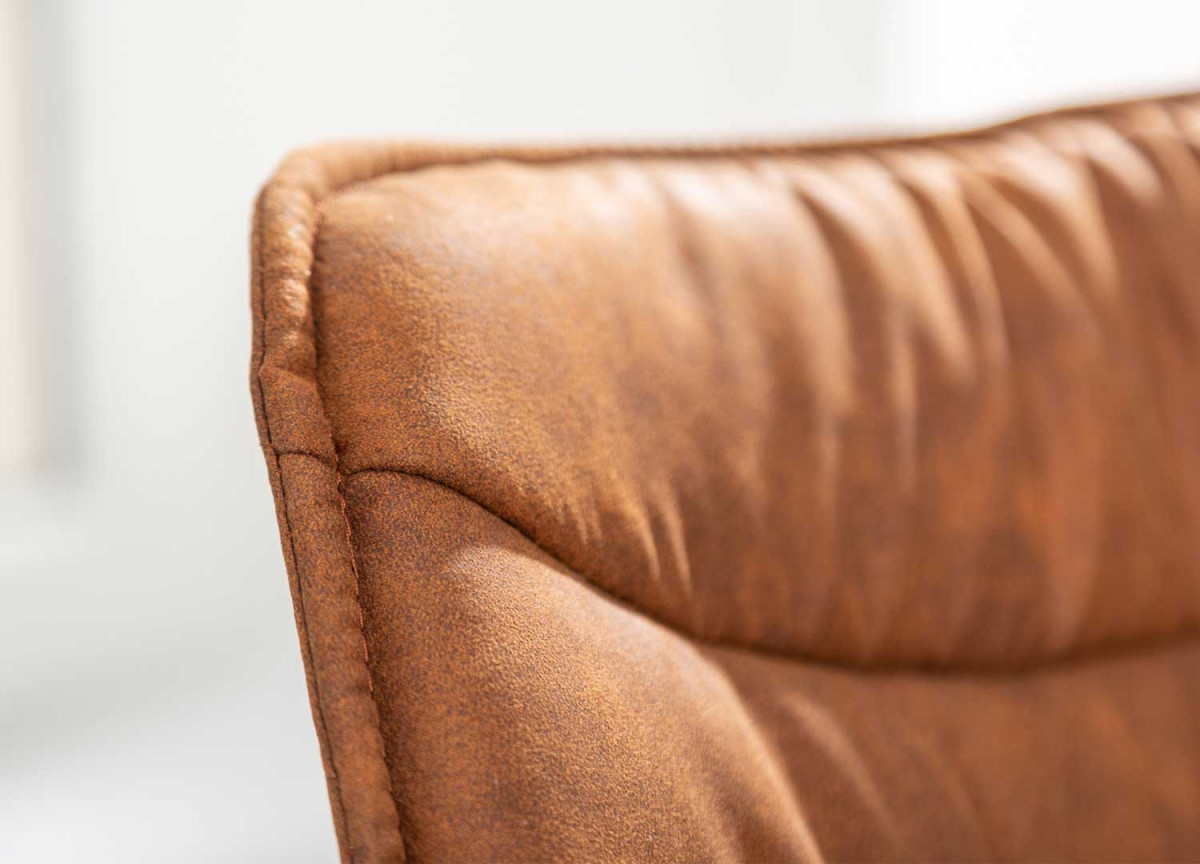 Chaise haute de bar brun antique