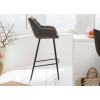 Chaise haute de bar gris antique
