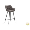 Chaise haute de bar gris antique