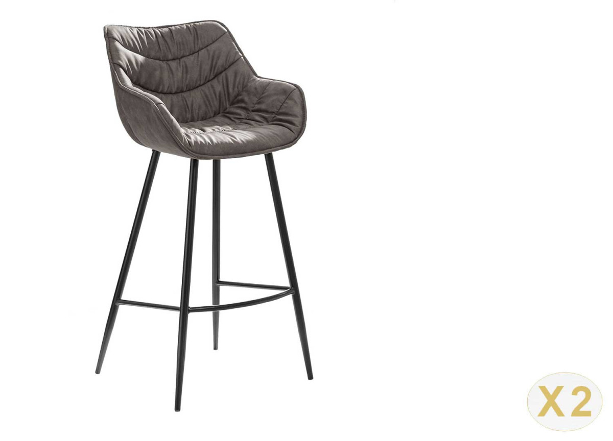 Chaise haute de bar gris antique