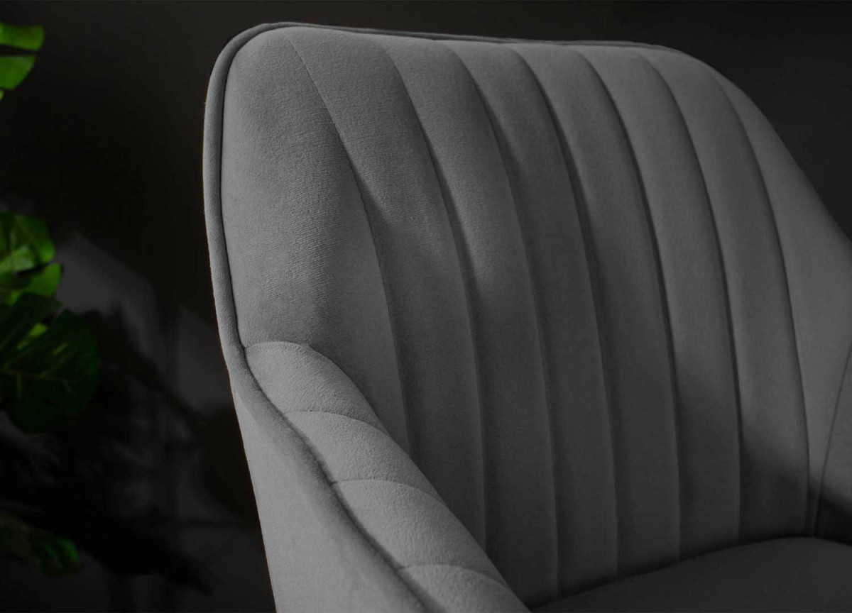 Chaises de Bar Hautes | Velours Gris