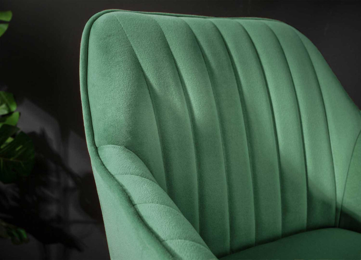 Chaises de Bar Hautes en velours vert émeraude