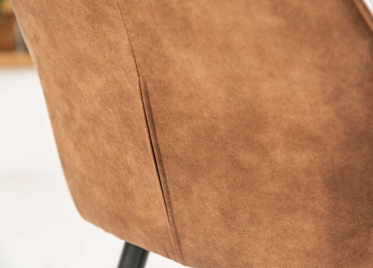 Chaise vintage haute de bar marron