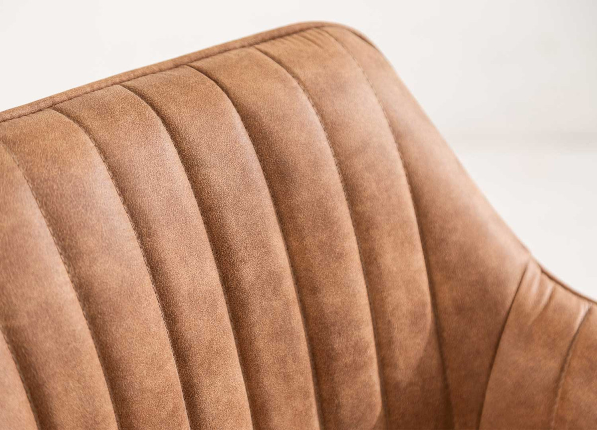 Chaise vintage haute de bar marron