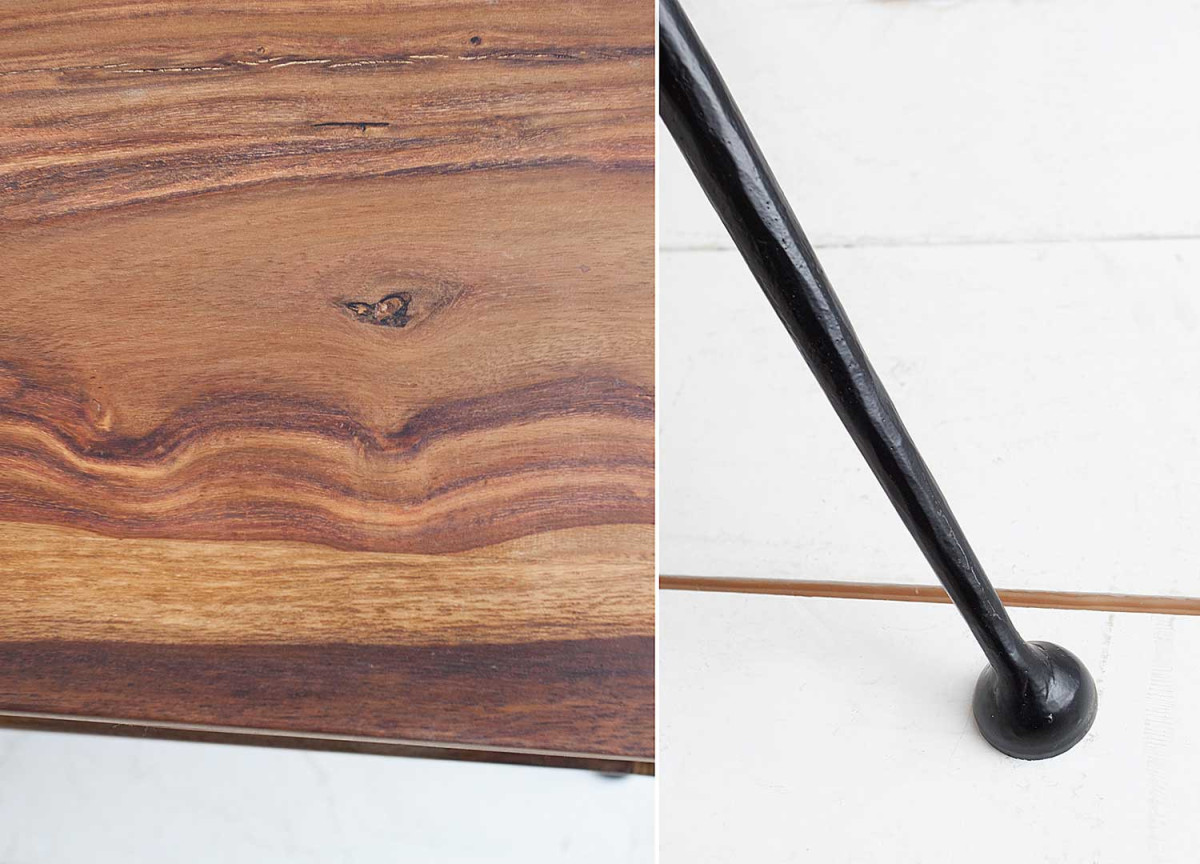 Table basse rétro vintage en bois de Sesham