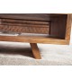Table basse rectangulaire en bois de Sesham