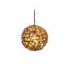 Suspension luminaire boule en bois flotté