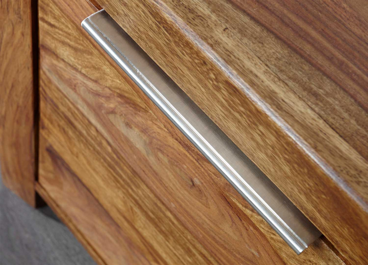 Meuble TV 135 cm, bois massif Sesham