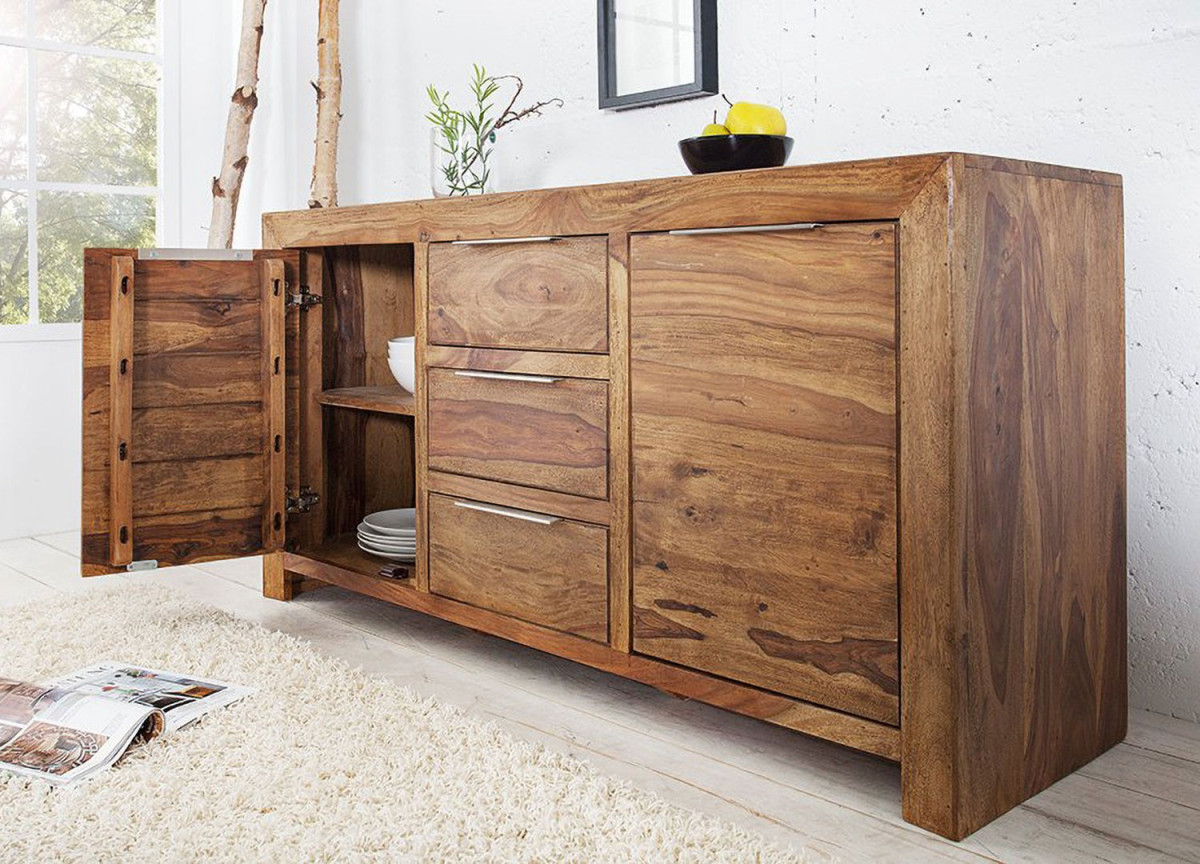Buffet cossu en bois massif