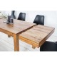 Table à manger avec allonge bois massif Sesham 120-200 cm