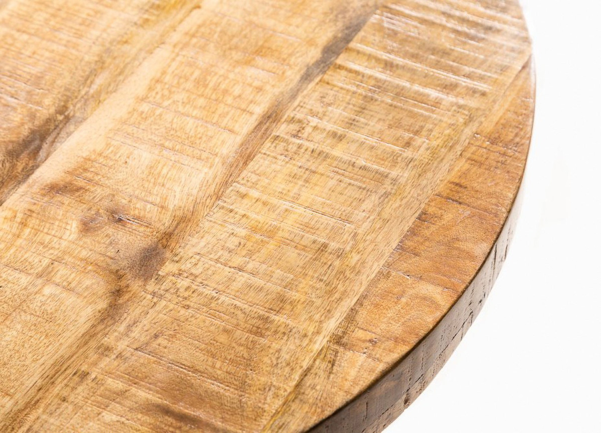 Table de Repas Ronde 80 cm Bois et Métal