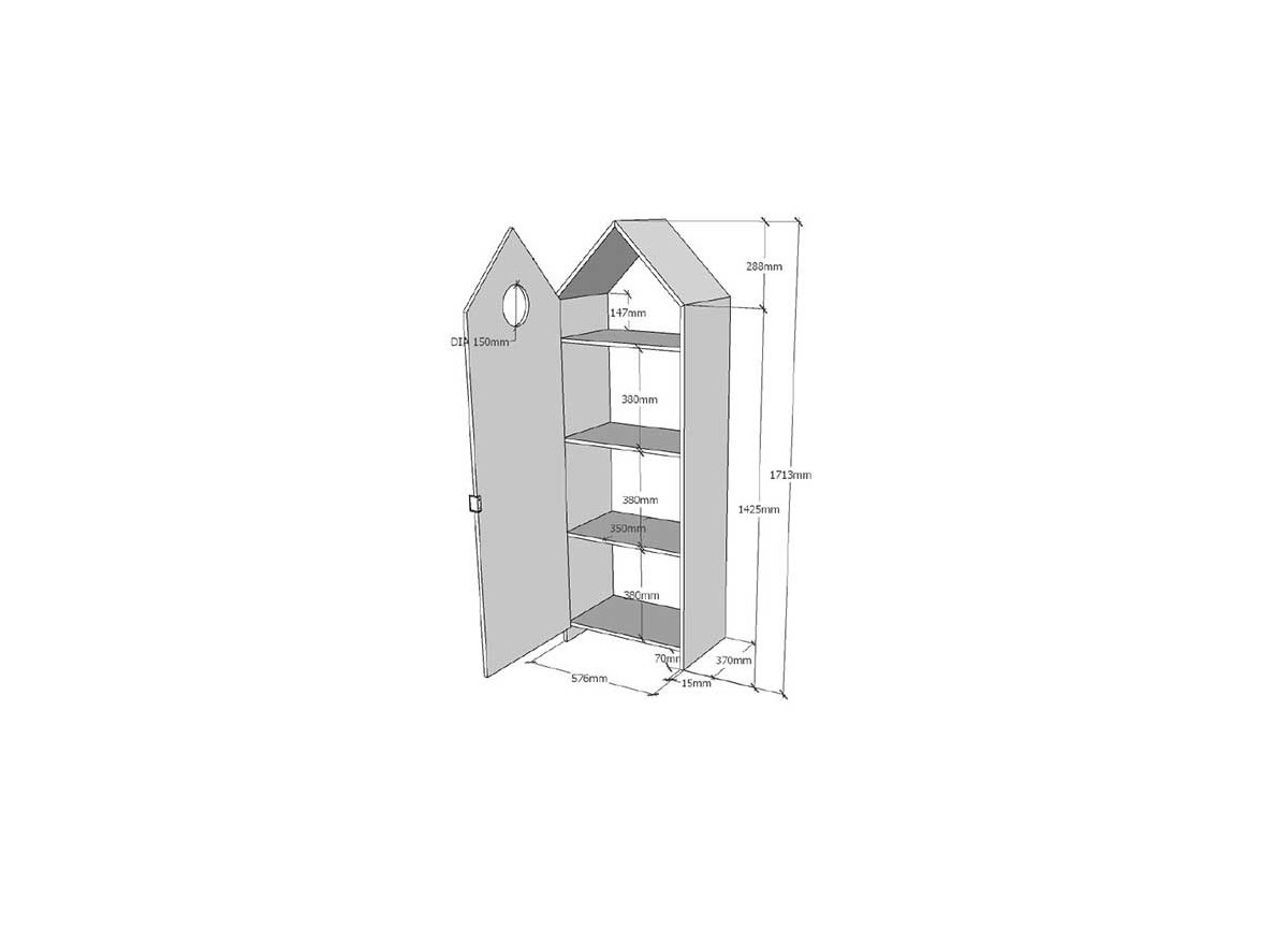 Armoire de chambre enfant style cabanon