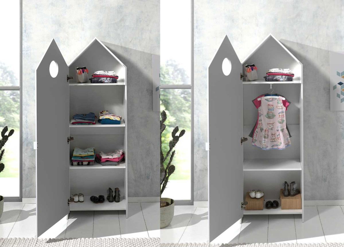 Armoire de chambre enfant style cabanon