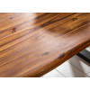 Table rectangulaire bois d'acacia - Pieds gris patiné