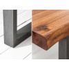Table rectangulaire bois d'acacia - Pieds gris patiné