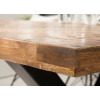 Table en bois de manguier - Pied en X noir