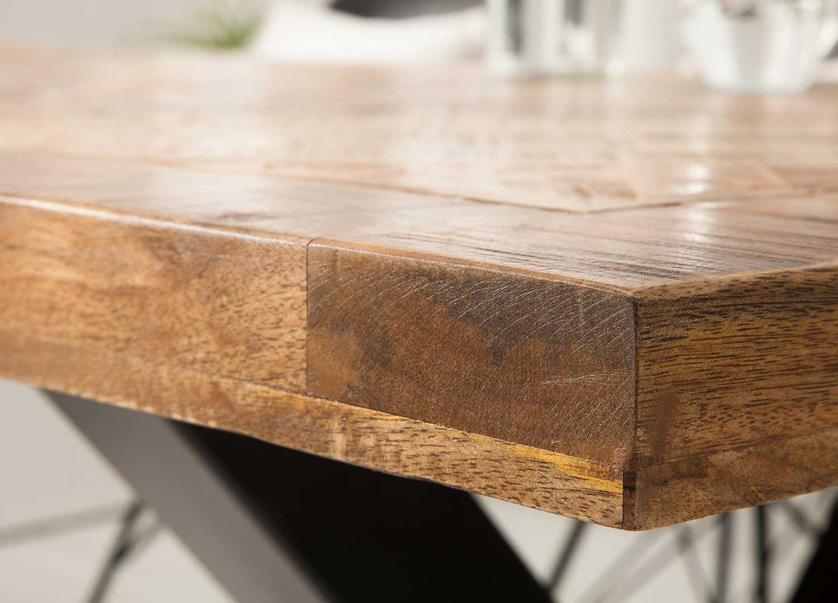 Table de Repas 160 ou 200 cm Manguier et Métal