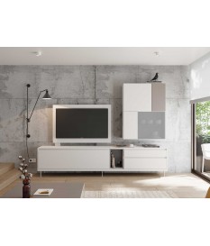 Meuble TV panneau TV orientable et meuble mural
