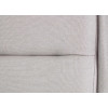 Lit 140 ou 160 capitonné en tissu gris clair