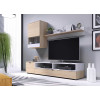 Ensemble TV blanc et chêne Sonoma pas cher