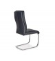 Chaise de table en simili cuir blanc ou noir pas cher