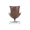 Fauteuil relax simili marron vieilli