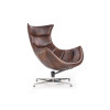 Fauteuil relax simili marron vieilli