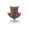 Fauteuil relax simili marron vieilli