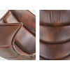 Fauteuil relax simili marron vieilli