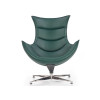 Fauteuil relax simili cuir vert