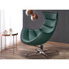 Fauteuil relax simili cuir vert