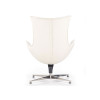 Fauteuil relax simili cuir blant