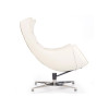 Fauteuil relax simili cuir blant