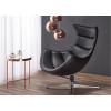 Fauteuil relax simili cuir noir