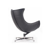 Fauteuil relax simili cuir noir