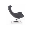 Fauteuil relax simili cuir noir