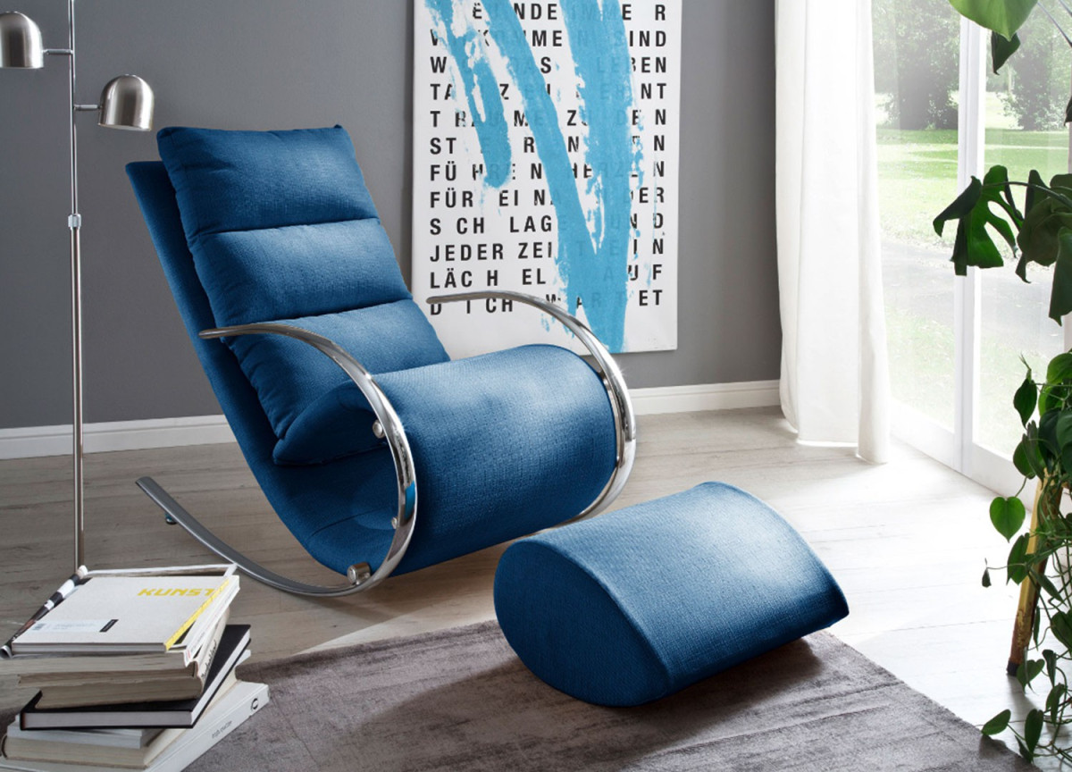 Fauteuil de relaxation design avec repose pieds