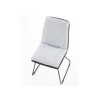 Chaise de table en simili cuir et tissu gris
