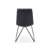 Chaise de table en simili cuir et tissu gris