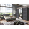Armoire miroir coulissantes 3 portes / Lit et 2 chevets