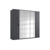 Armoire miroir dressing 5 portes