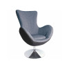 Fauteuil relax design en tissu gris et noir