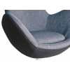 Fauteuil relax design en tissu gris et noir